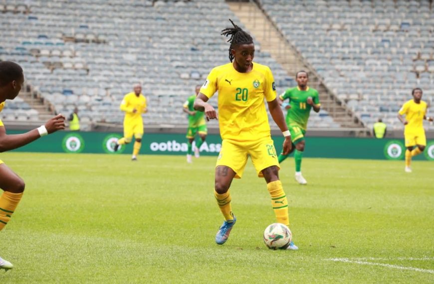 Zimbabwe Warriors player Tawanda Chirewa in action during the 2026 FIFA World Cup Group C qualifier between Zimbabwe and Rwanda at Orlando Stadium in South Africa on Tuesday 9th September 2025.