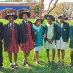 Pupils at Dudley Hall Primary School in Norton, Zimbabwe pose for the picture during a school event for parents.