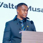 JADEL Football Academy founding director Walter Musanhu speaking at the China Black Business Summit at the Ritz Carlton Hotel in Guangzhou, China on Sunday 16th November 2025.