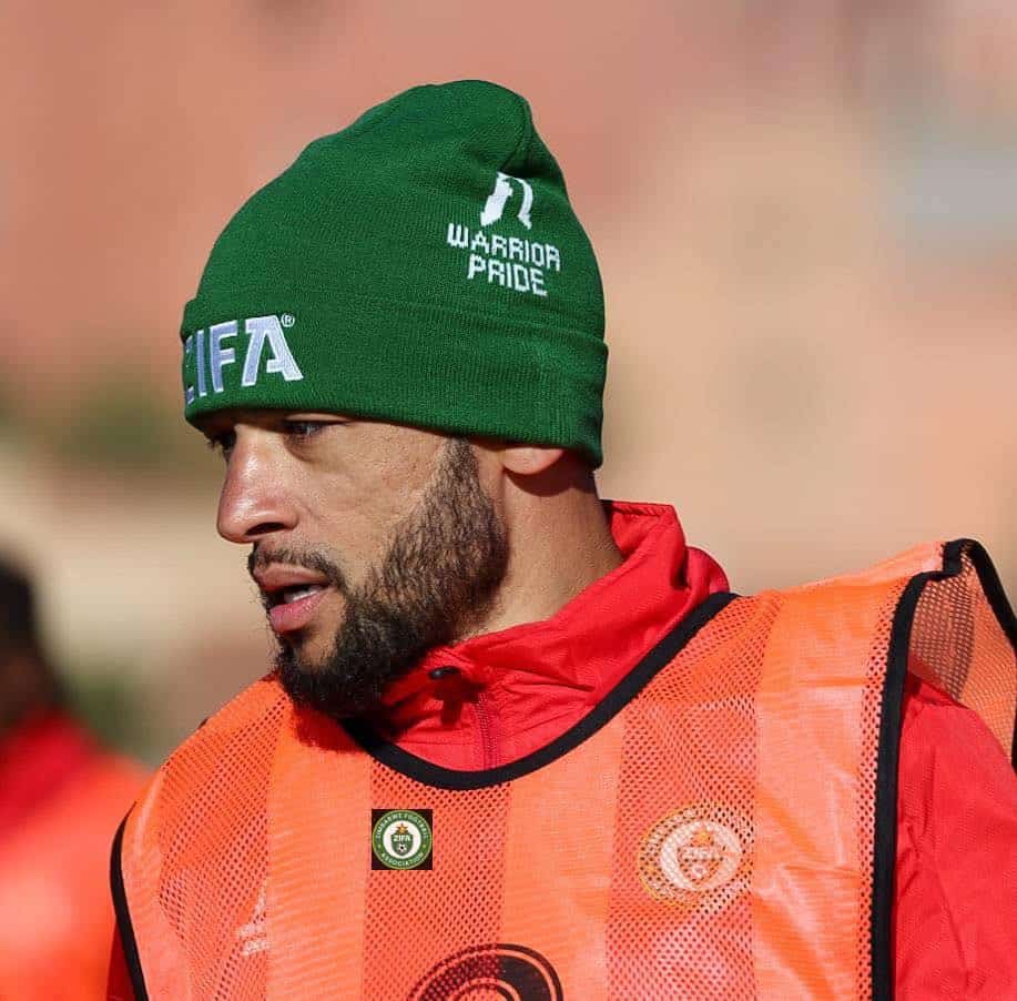 Zimbabwe Warriors stiker Macauley Bonne going through his paces on the team's second day of training in Morocco for the 2025 Africa Cup of Nations [Picture: @online_zifa].