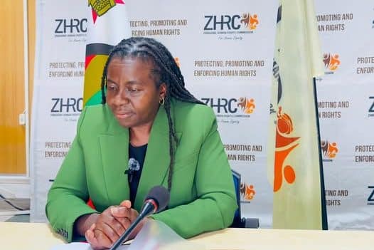 Human rights lawyer Jessie Majome addressing the press in Harare, Zimbabwe on Tuesday 7th April 2026.